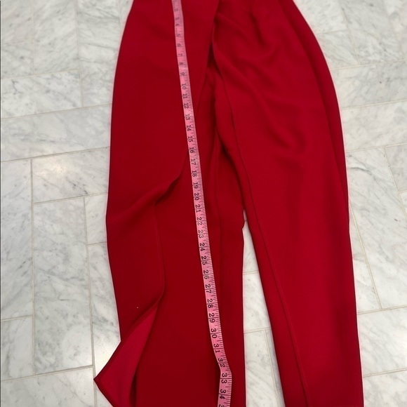 BCBGENERATION red halter style T back wide leg jumpsuit size 4 EUC - Picture 8 of 12